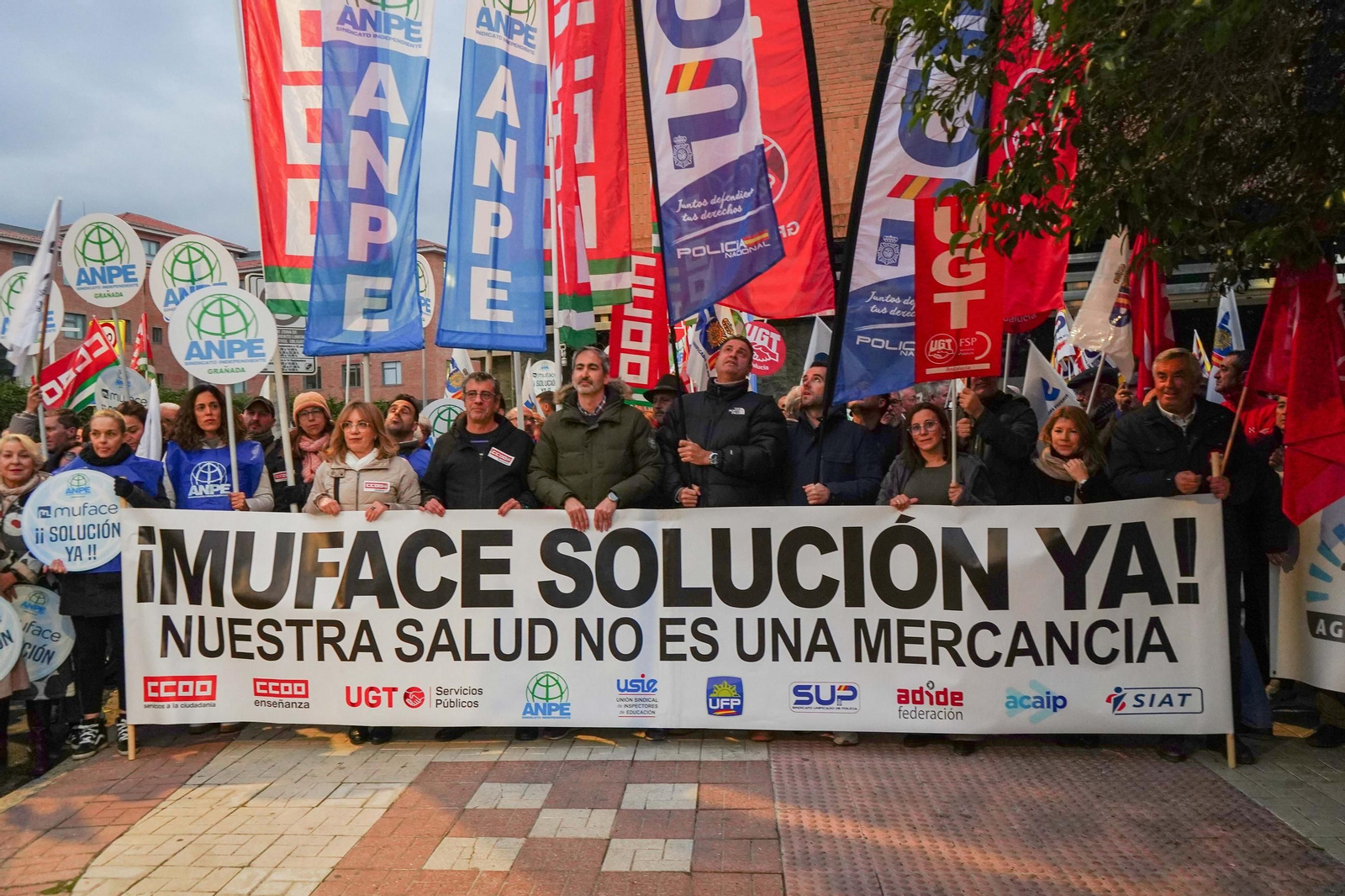 Protesta este miércoles para que se logre un acuerdo con Muface en Granada.