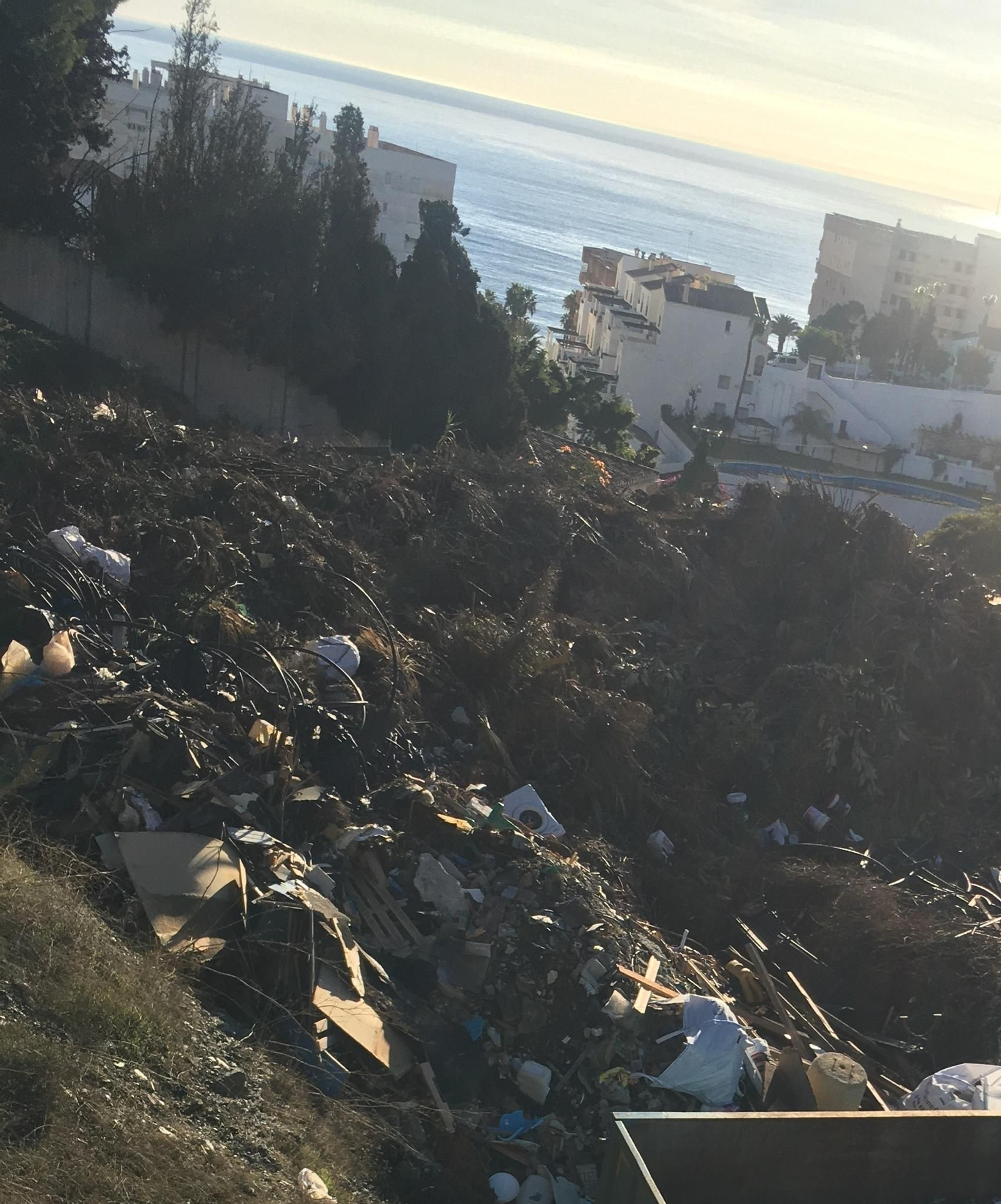 Denuncian la aparición de un "nuevo vertedero" en Almuñécar por la acumulación de restos de poda y basura
