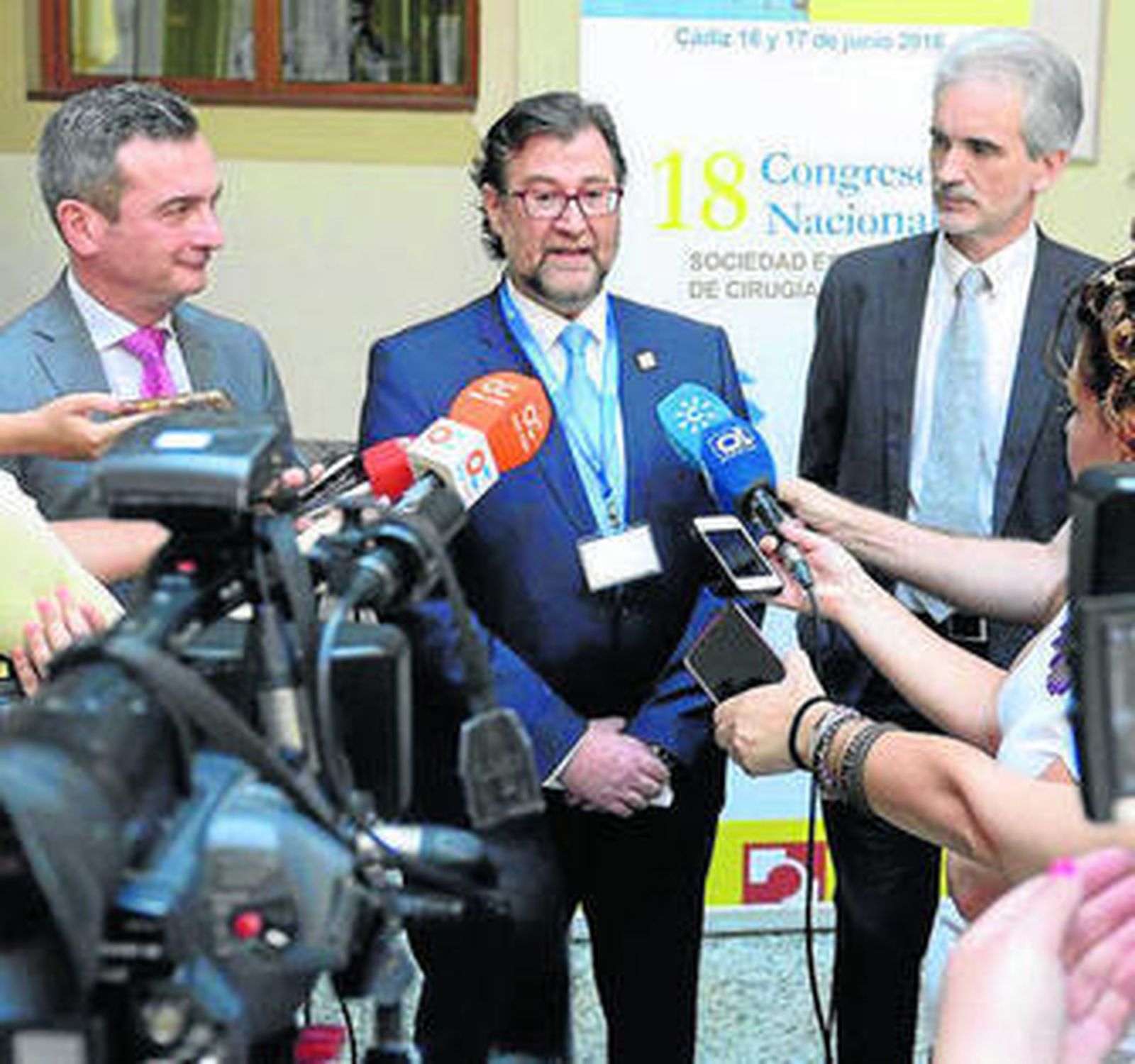 De izq. a dcha: Eduardo González Mazo, José Sueiro y Aquilino Alonso.