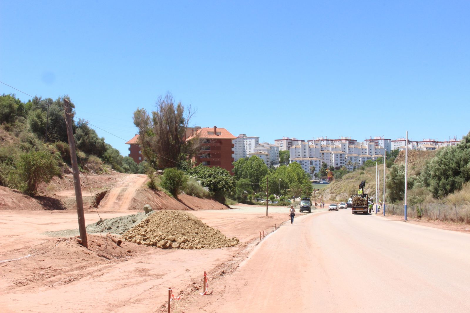Los trabajos previos de adecuación de la parcela donde se ubica el nuevo recinto ferial.