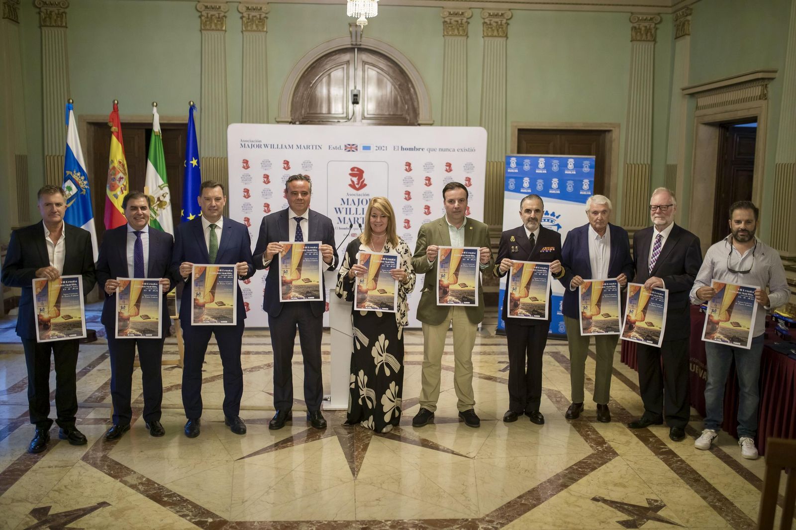Foto de familia en la presentación de la Regata William Martin.