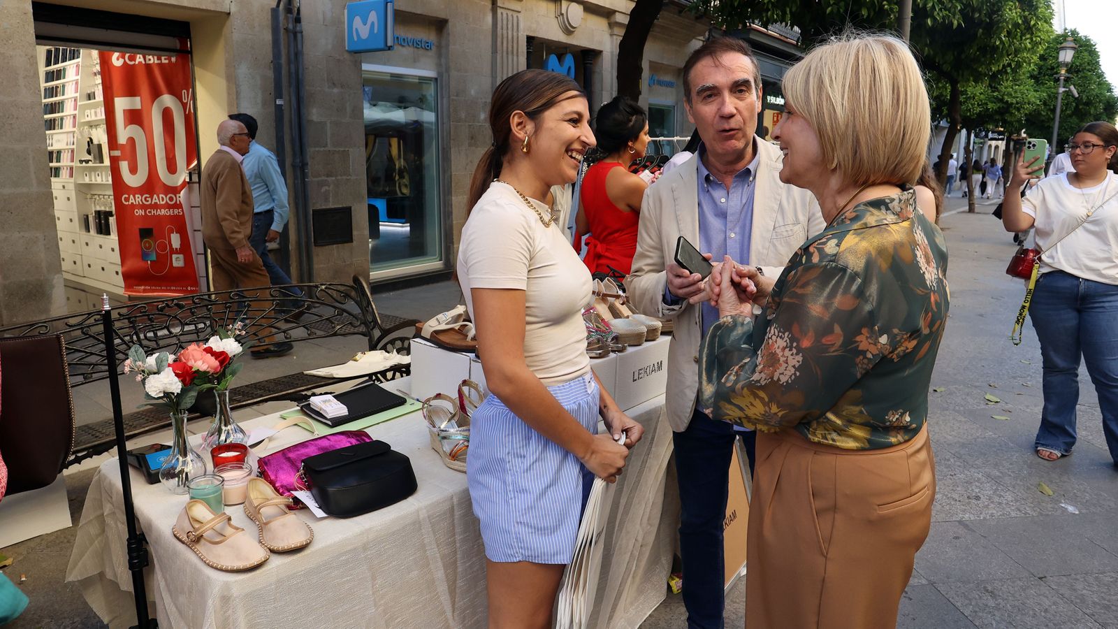 El centro de Jerez lleno este sábado