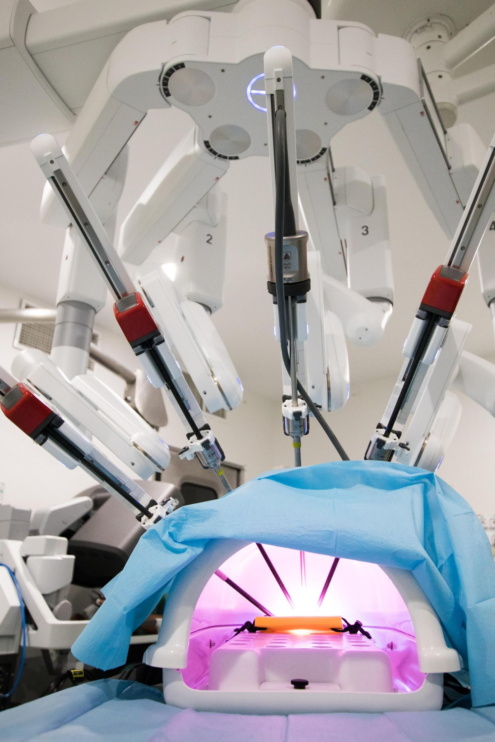 El robot durante uno de los simulacros de operación.