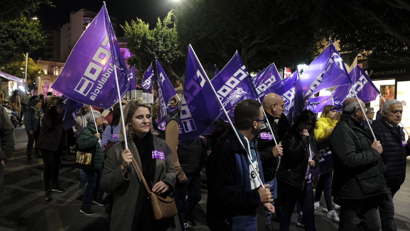 Imágenes de las manifestaciones por el Día de la Mujer en Almería