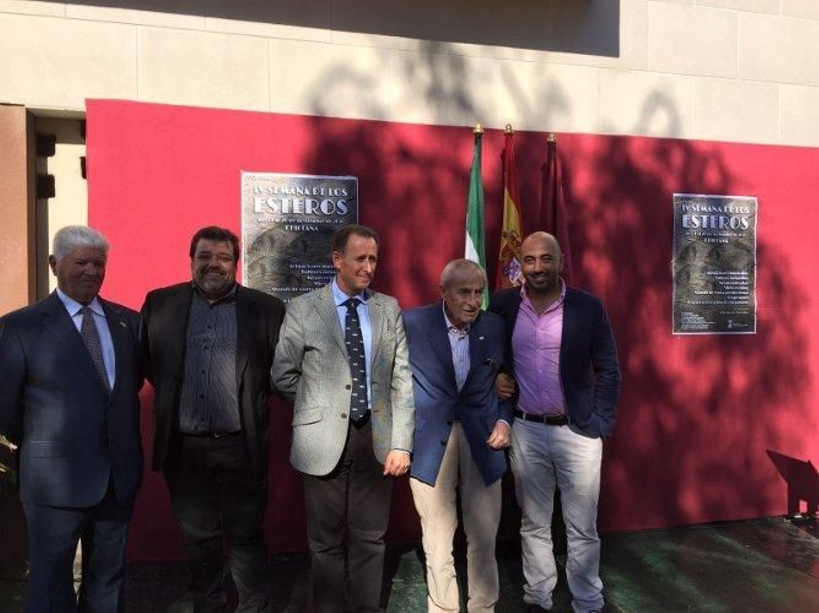 Manuel Barberá,  Antonio Gómez, el alcalde de Chiclana, José María Román, Antonio Galera y Adrían García.