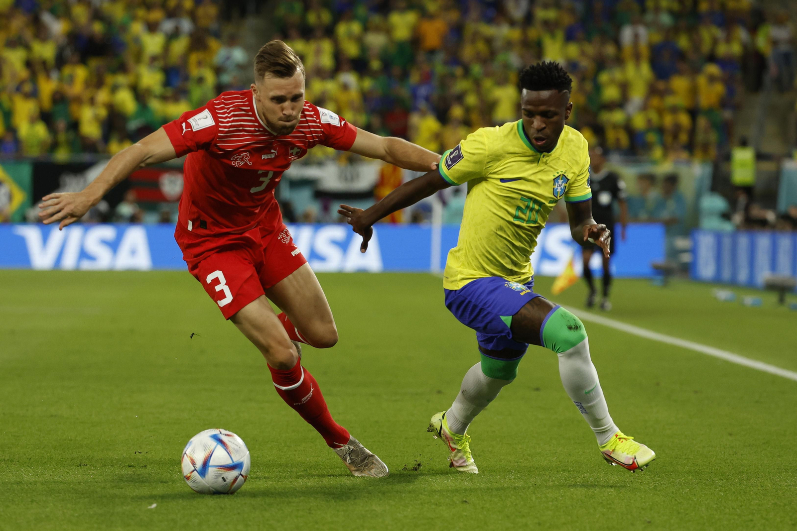 Las imágenes del Brasil - Suiza del Mundial de Qatar