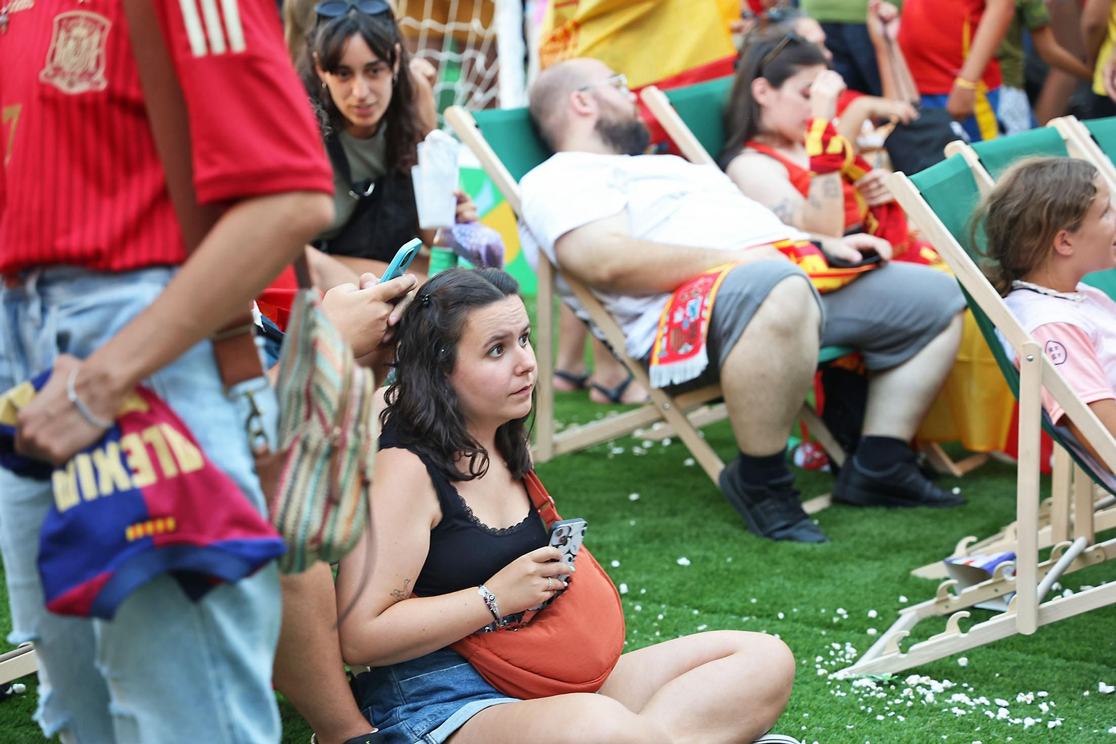 Imágenes de la Fan zone en Huelva de la Final de la Eurocopa entre Inglaterra y España Imágenes de la Fan zone en Huelva de la Final de la Eurocopa entre Inglaterra y España