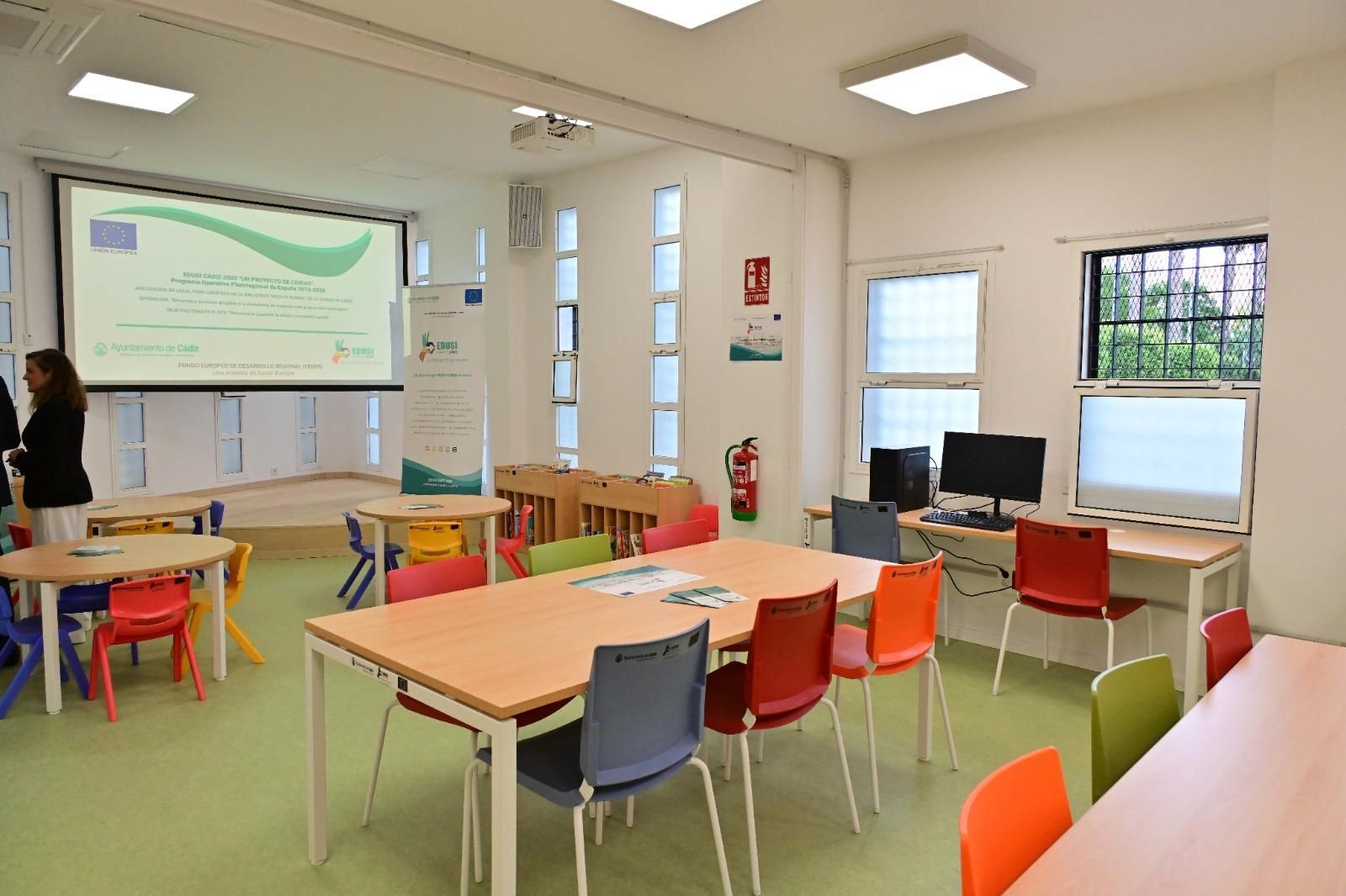 Imagen de la ludoteca que hoy comenzará a funcionar en la biblioteca municipal Adolfo Suárez.