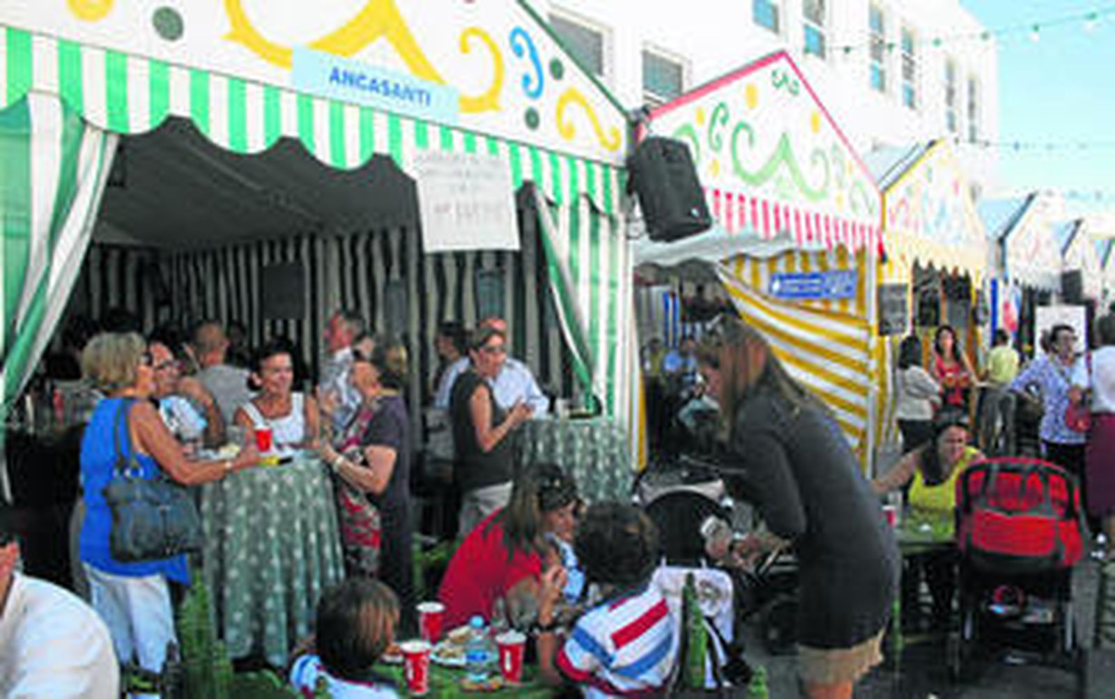 Vista de la caseta 'Ancásanti', ganadora del primer premio del concurso dedicado al mejor apertivo.