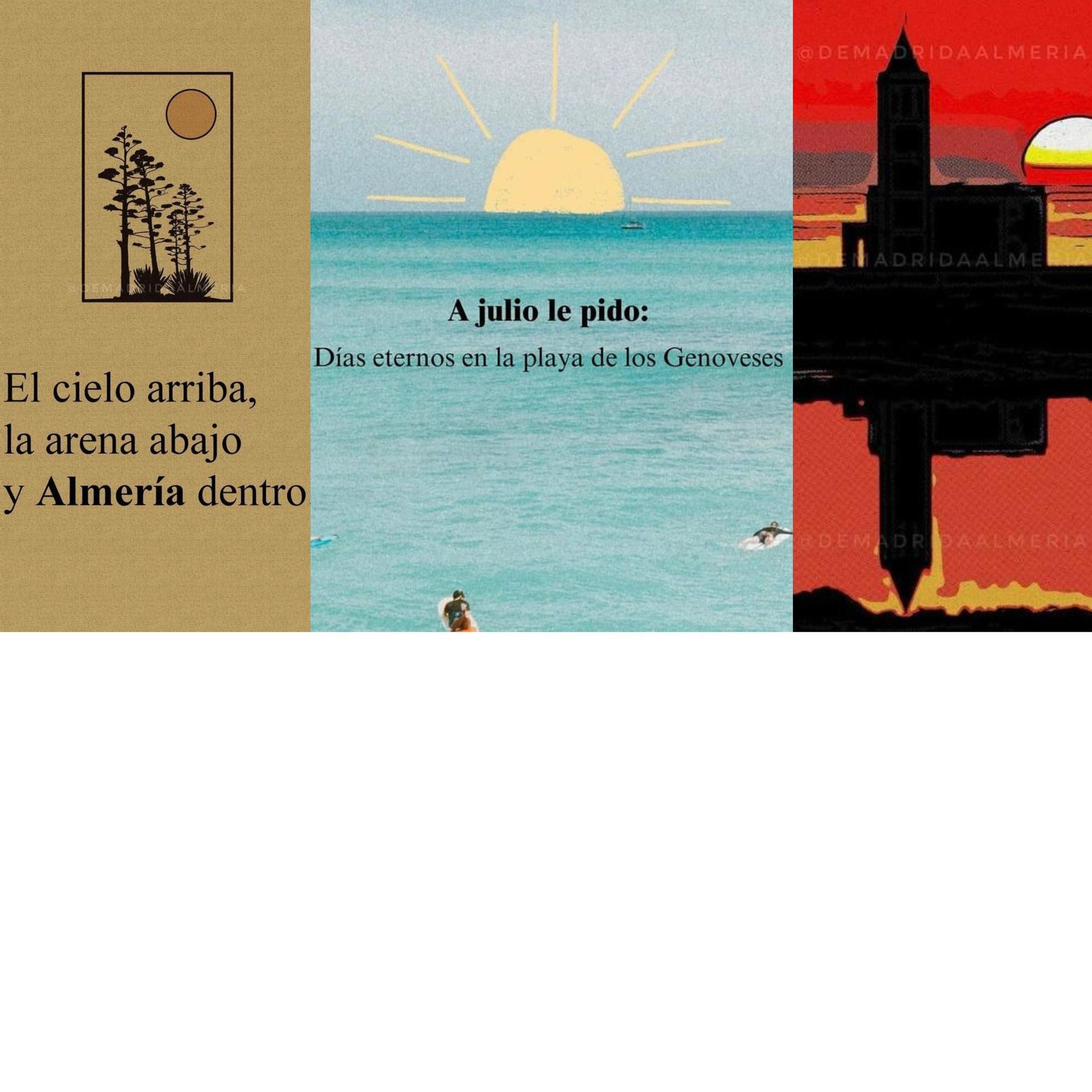 Algunas de las ilustraciones y publicaciones de 'De Madrid a Almería'. Algunas de las ilustraciones y publicaciones de 'De Madrid a Almería'.