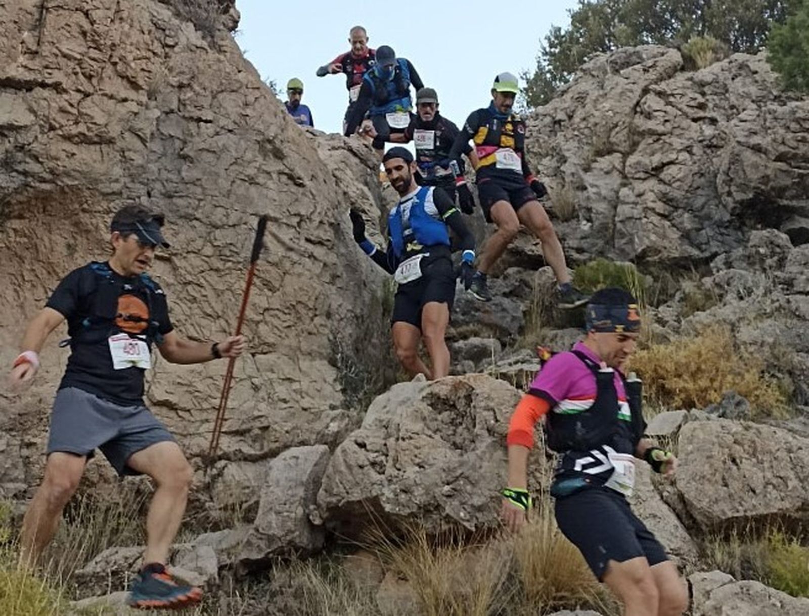 Varios corredores, durante la SkyRace ‘Caras Nortes’ de este fin de semana