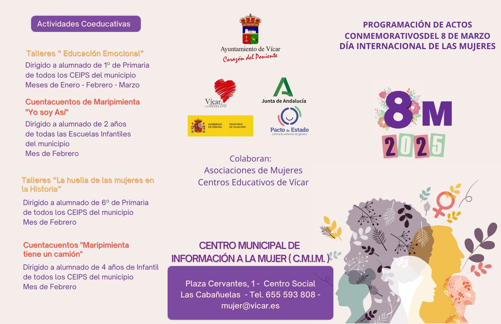 Vícar presenta un extenso programa por el Día Internacional de la Mujer