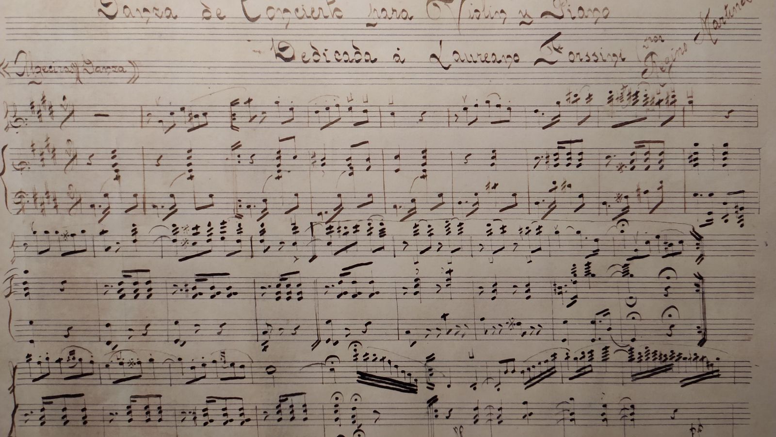 La partitura recuperada.