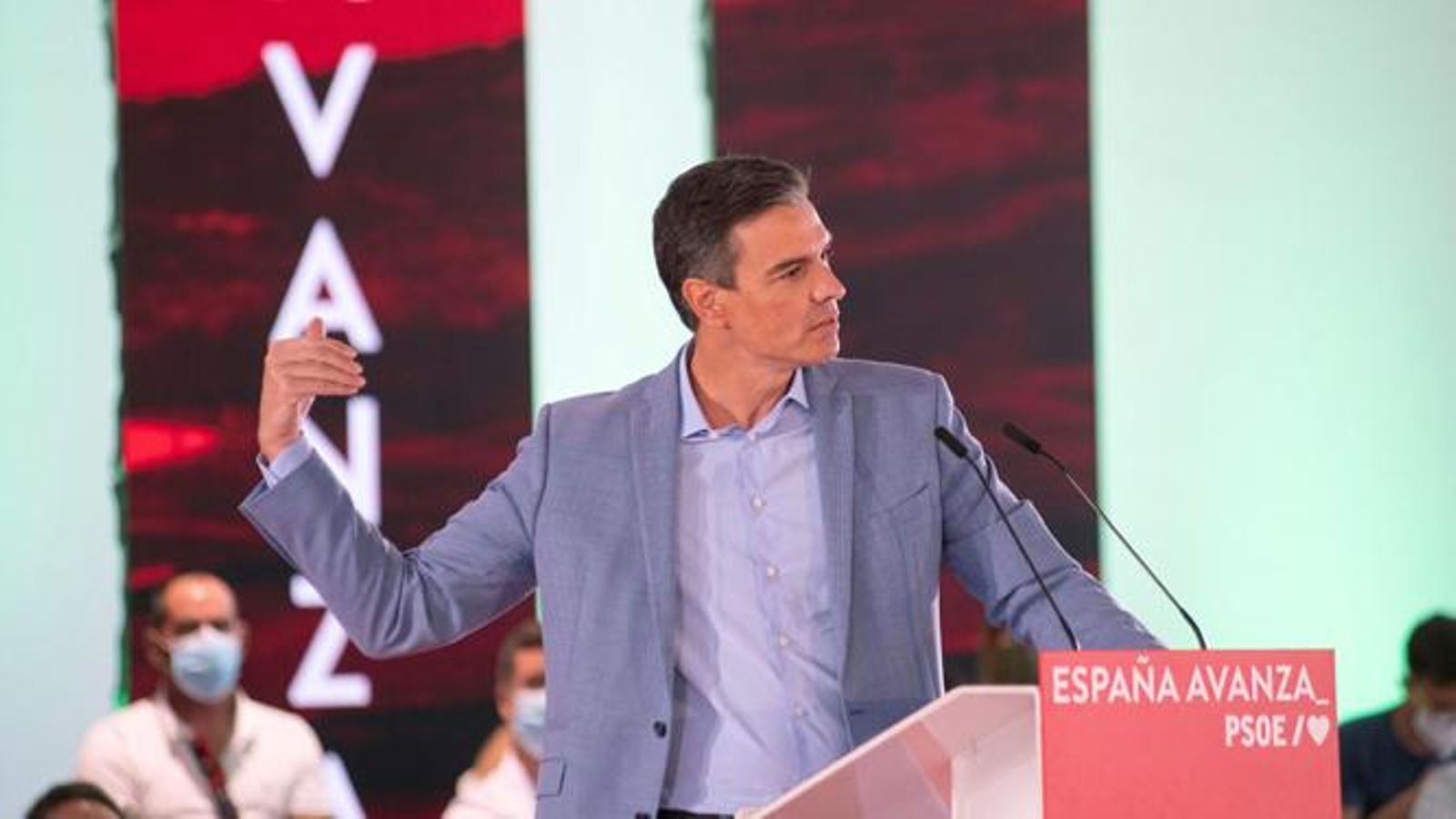 El presidente del Gobierno, Pedro Sánchez, este sábado en Jaén.