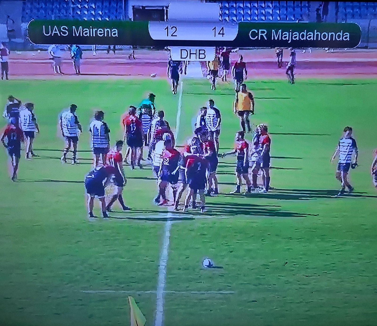 Una captura de pantalla tras el final del partido entre UAS Mairena y el Majadahonda.