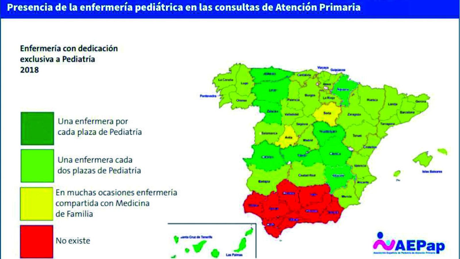 Andalucía, la única comunidad de España sin enfermera pediátrica en Primaria.