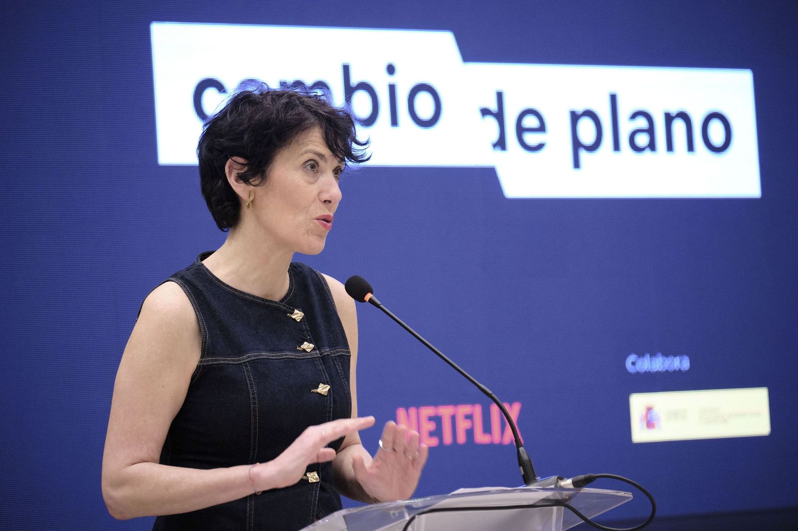 La ministra durante su vista a Málaga, este lunes.