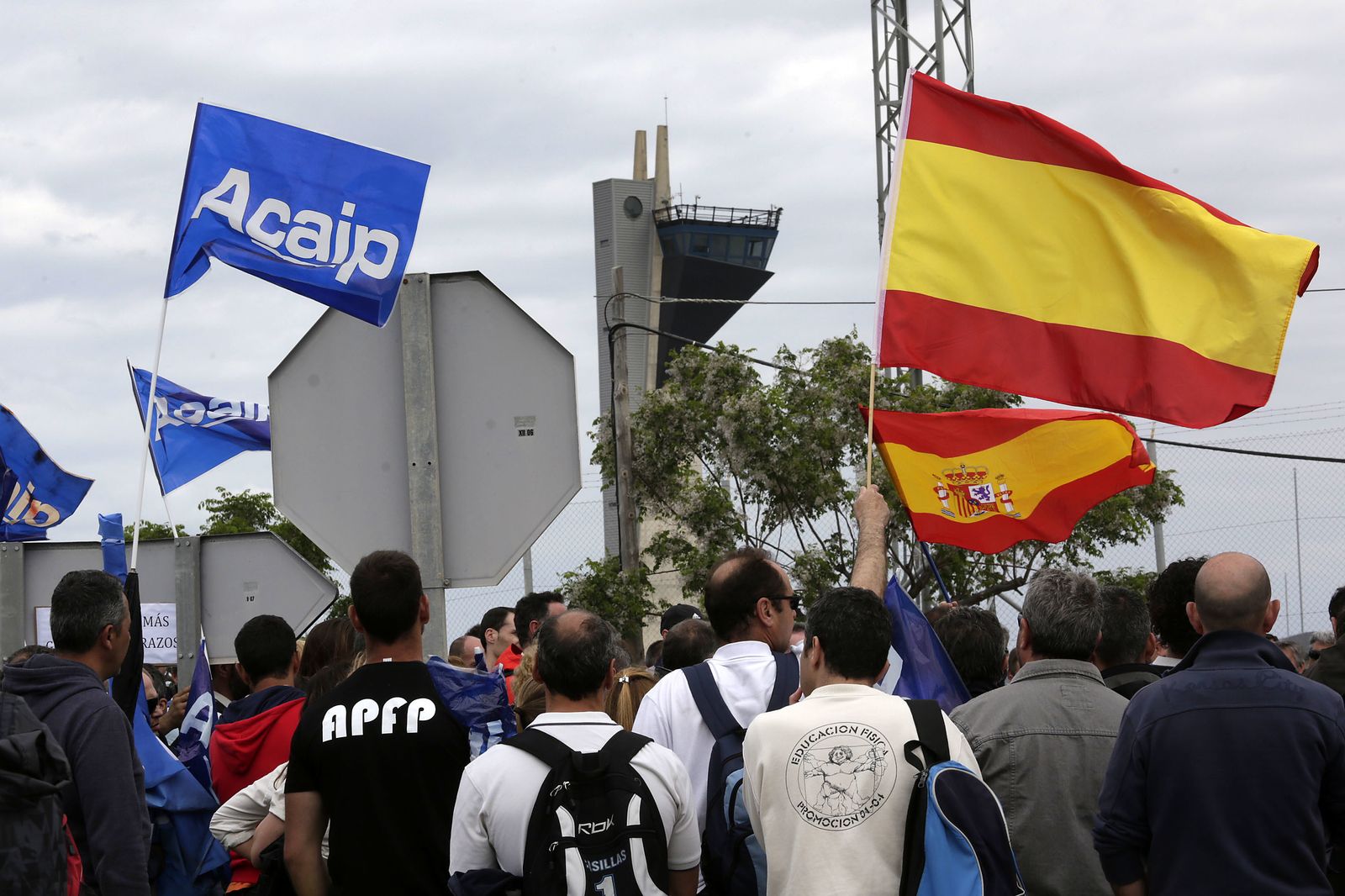 Las imágenes de las protestas de los funcionarios de prisiones