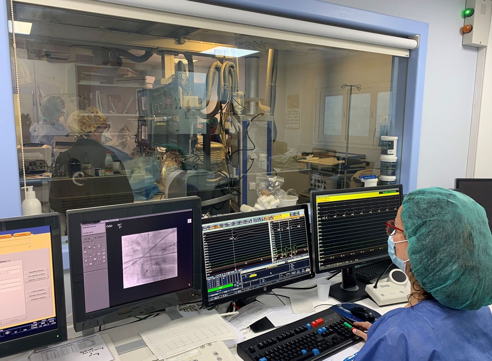 Un momento de intervencionismo en la Unidad de Arritmias.