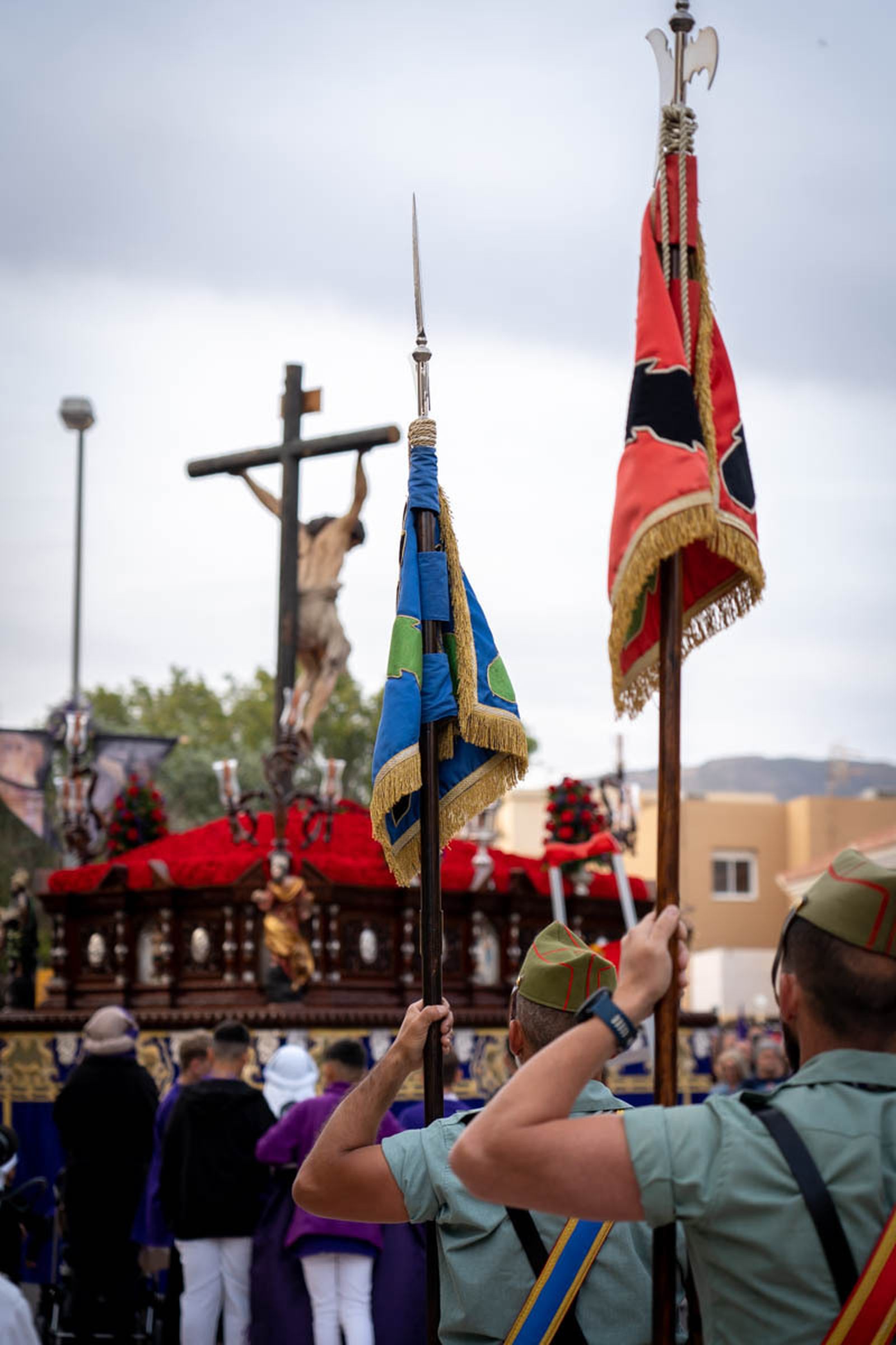 La procesión del Jueves Santo en el Parador de las Hortichuelas, en imágenes