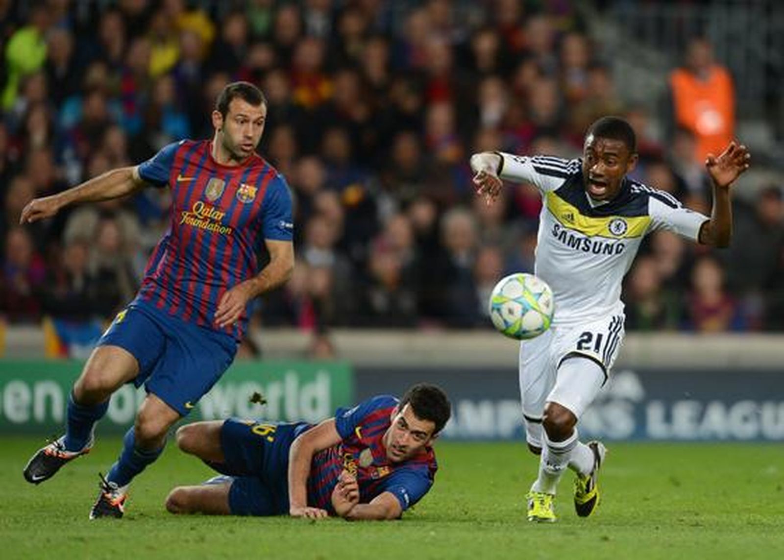 El Barcelona cae eliminado de la 'Champions' en semifinales ante el Chelsea (2-2). / AFP