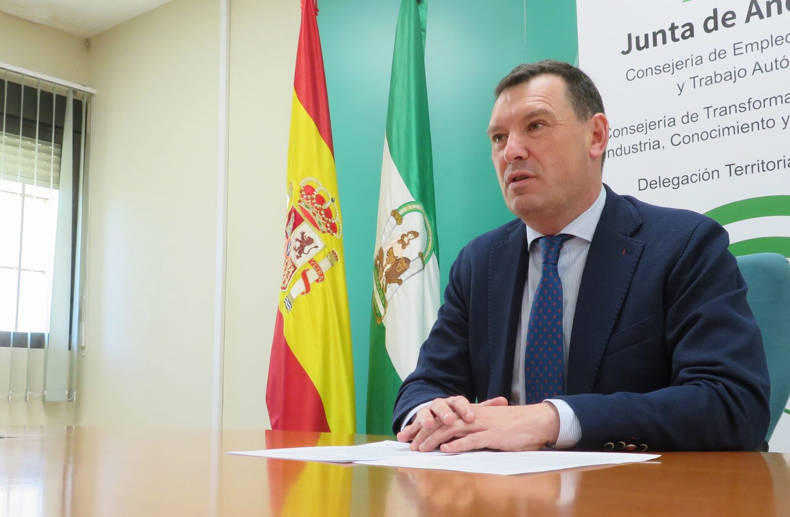 Alberto Santana, delegado de Empleo, Empresa y Trabajo Autónomo de la Junta de Andalucía en Huelva.
