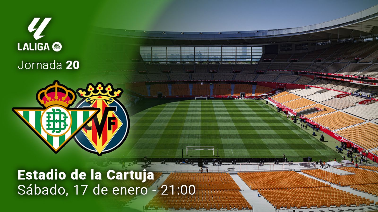 Cartel anunciador del partido Betis-Villarreal.