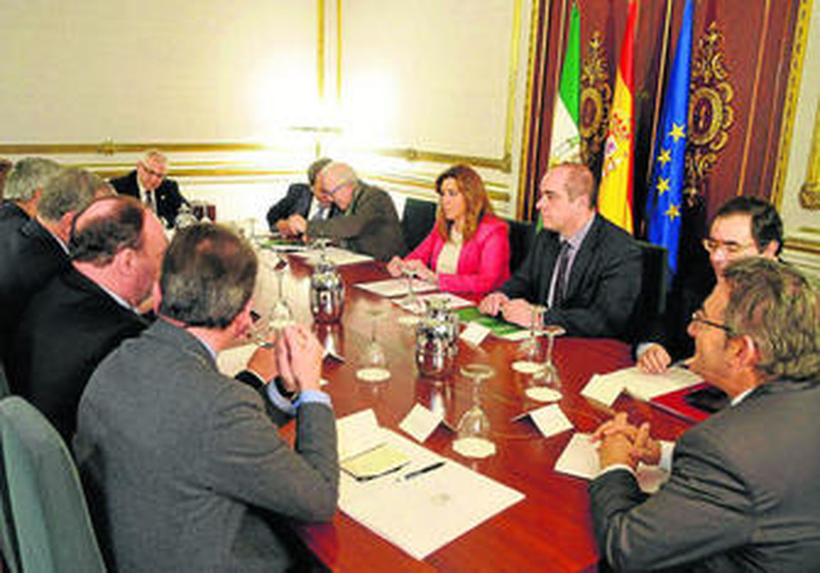 Reunión de Susana Díaz con los rectores andaluces la semana pasada.