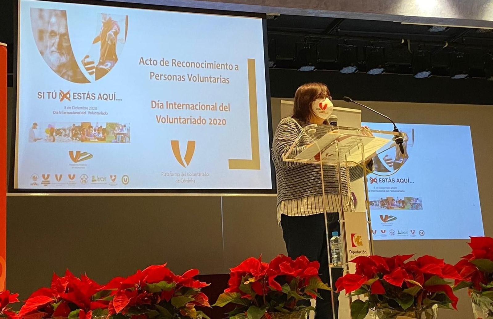 Pilar Pineda, en la celebración del Día Internacional del Voluntariado.