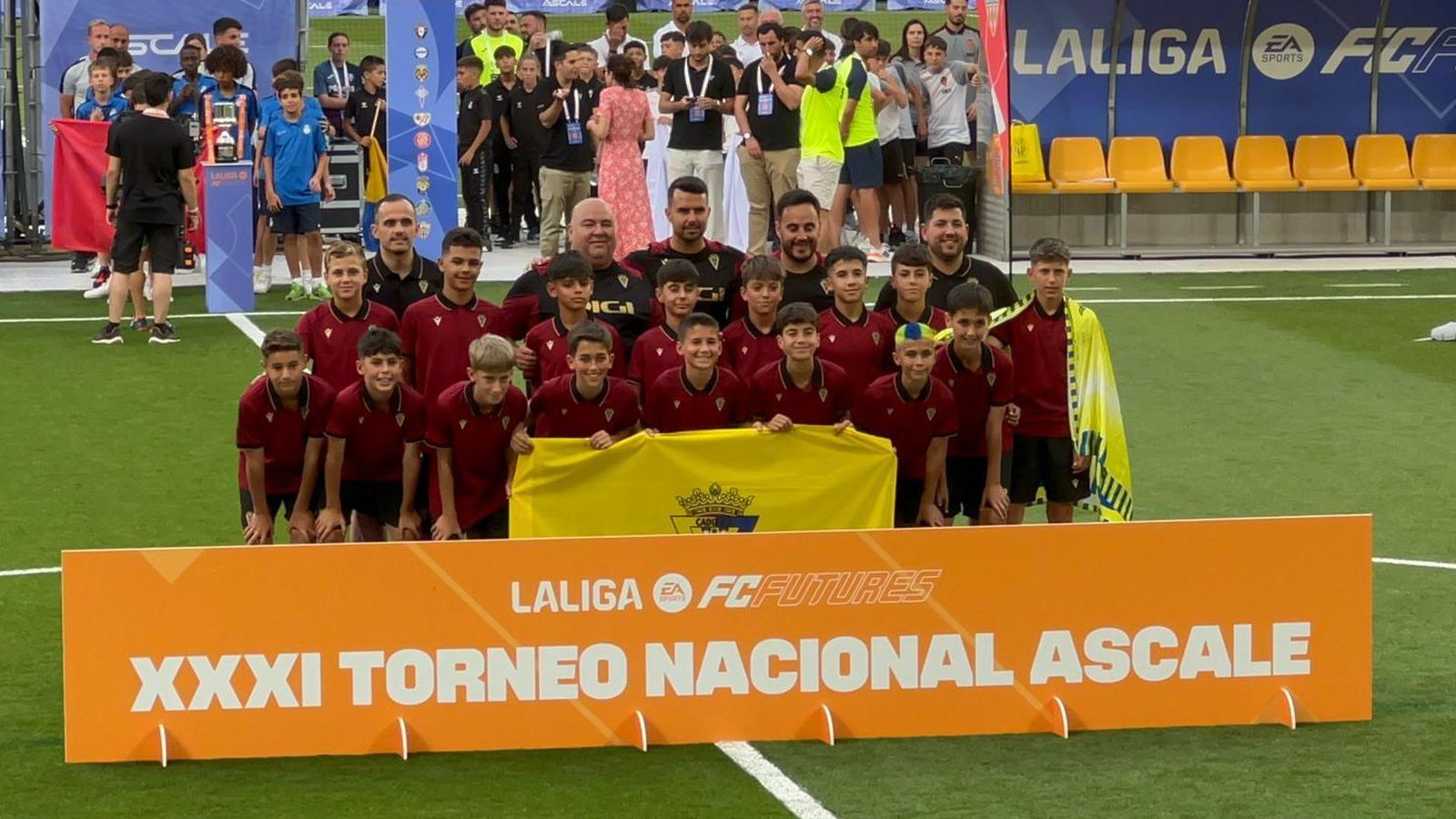 El equipo del Cádiz CF, en Villarreal