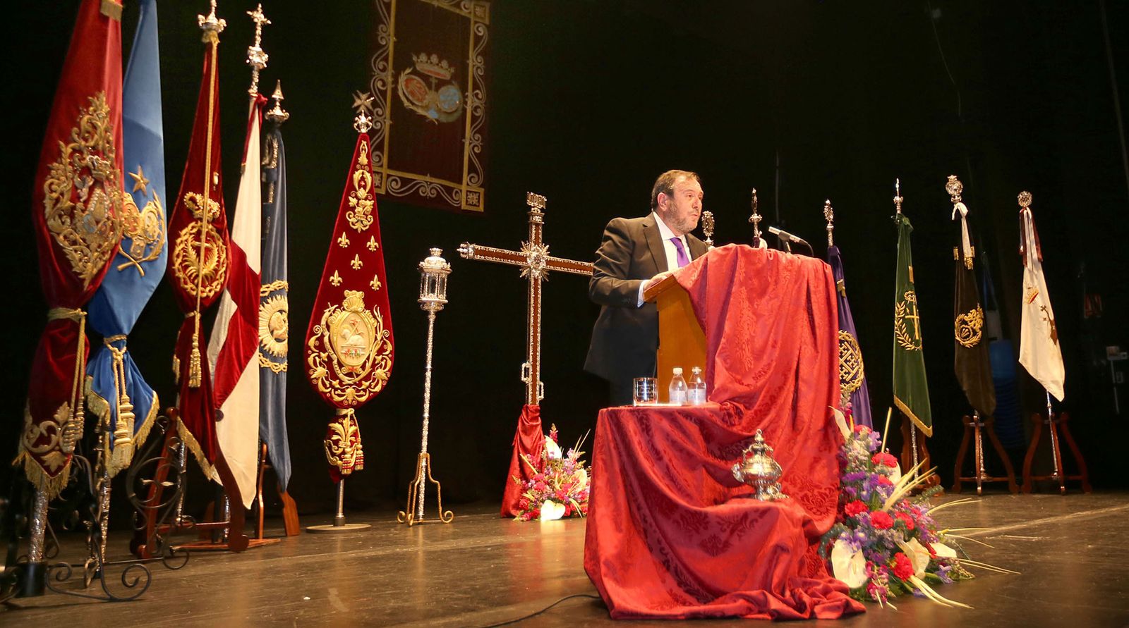 José Manuel Lechuga, durante el pregón de la Semana Santa chiclanera que protagonizó en 2018.