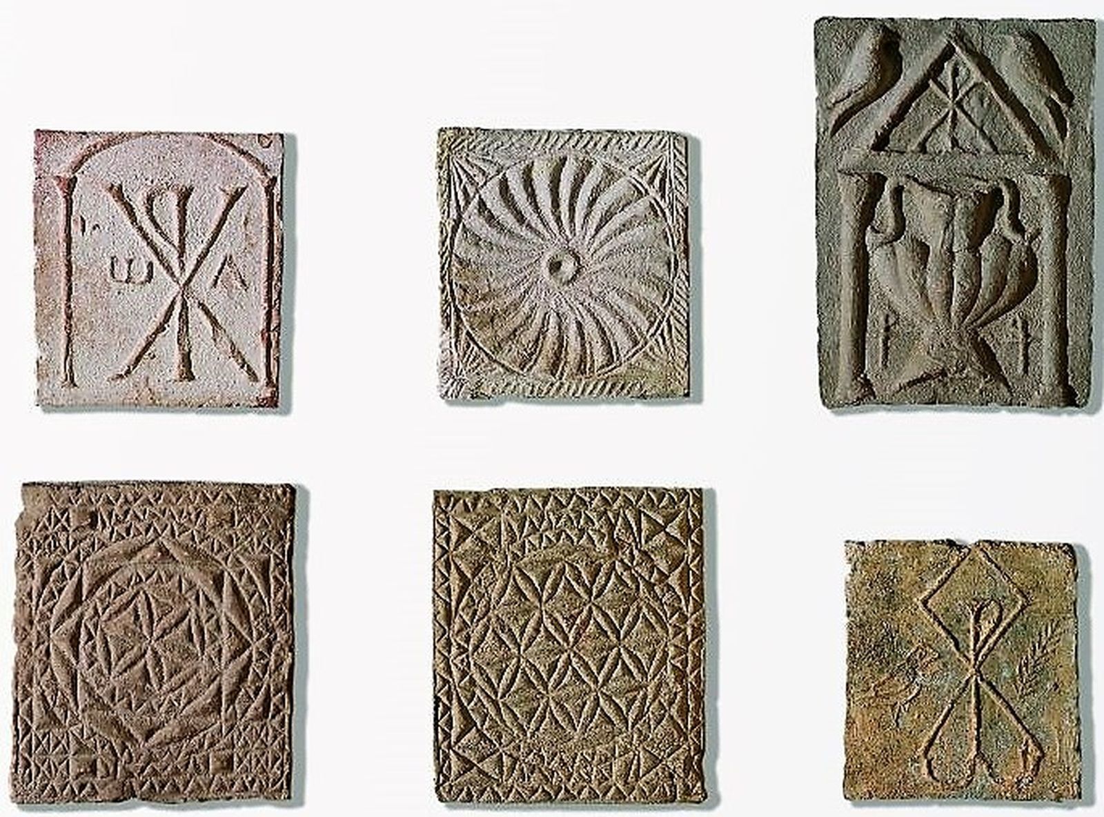 Conjunto de placas paleocristianas.