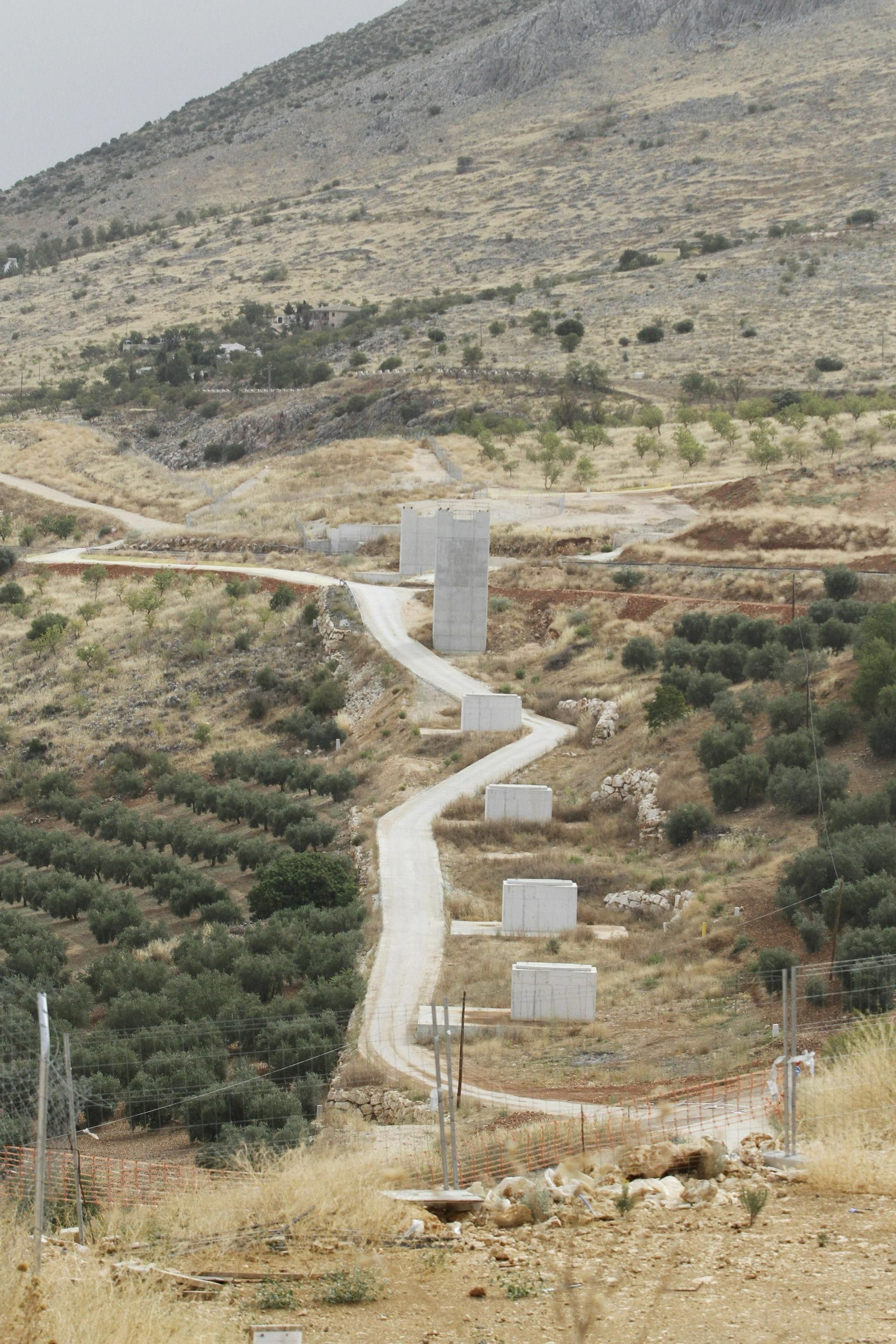 Los pilares del viaducto del río Frío, perteneciente a la Variante de Loja