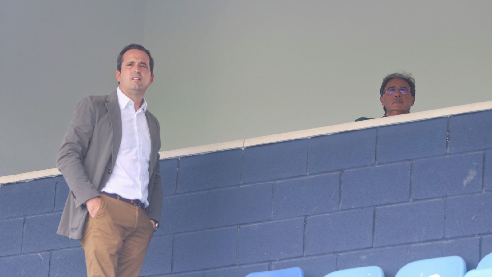 Kike Pérez y Loren Juarros, en La Rosaleda. Kike Pérez y Loren Juarros, en La Rosaleda.