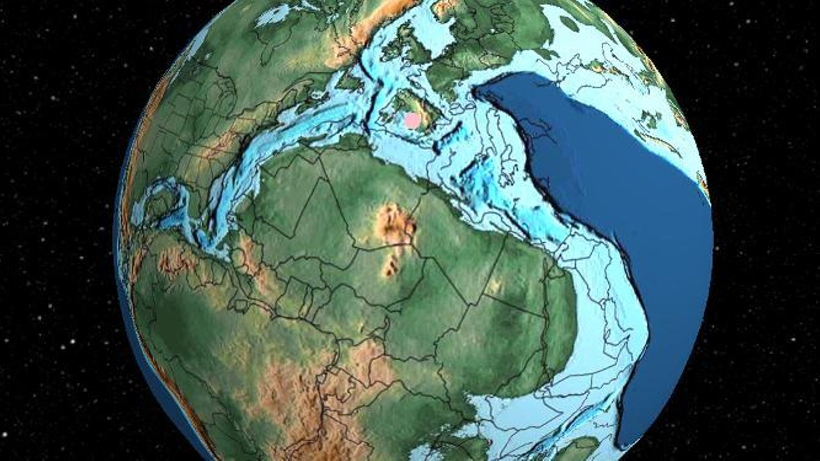 Configuración hace 170 millones de años.