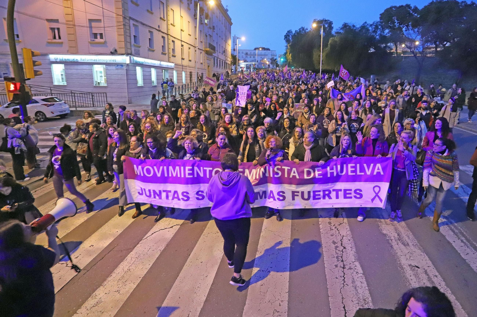 Una manifestación del 8-M en Huelva capital.