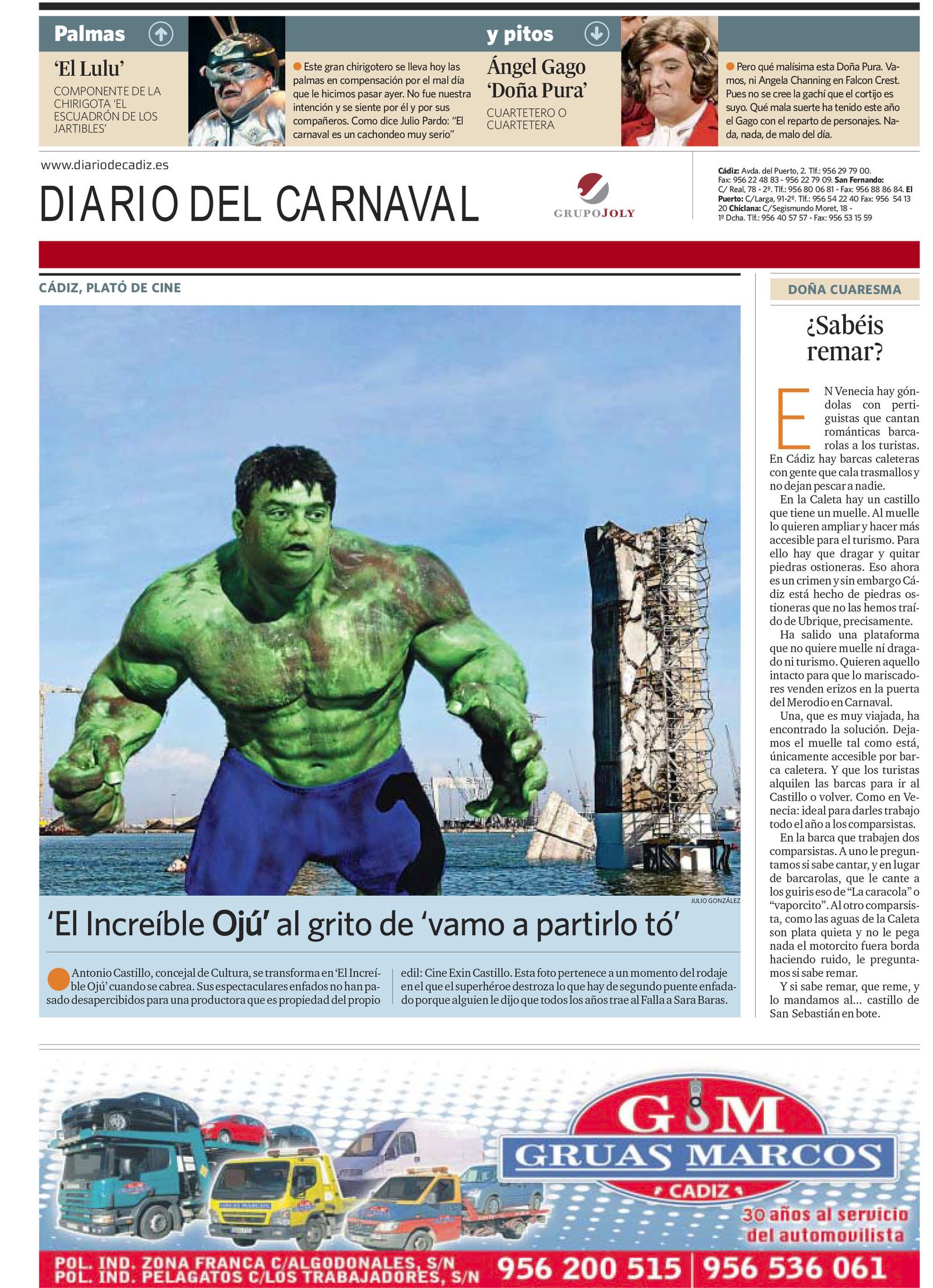 Cádiz, plató de cine. Antonio Castillo de protagonista. Uno de los favoritos.