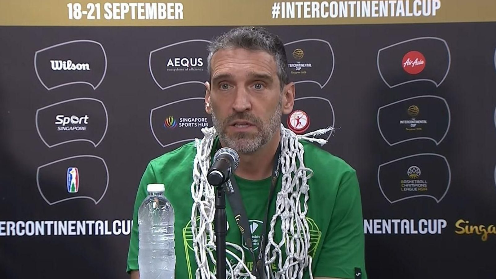 Ibon Navarro durante la rueda de prensa.