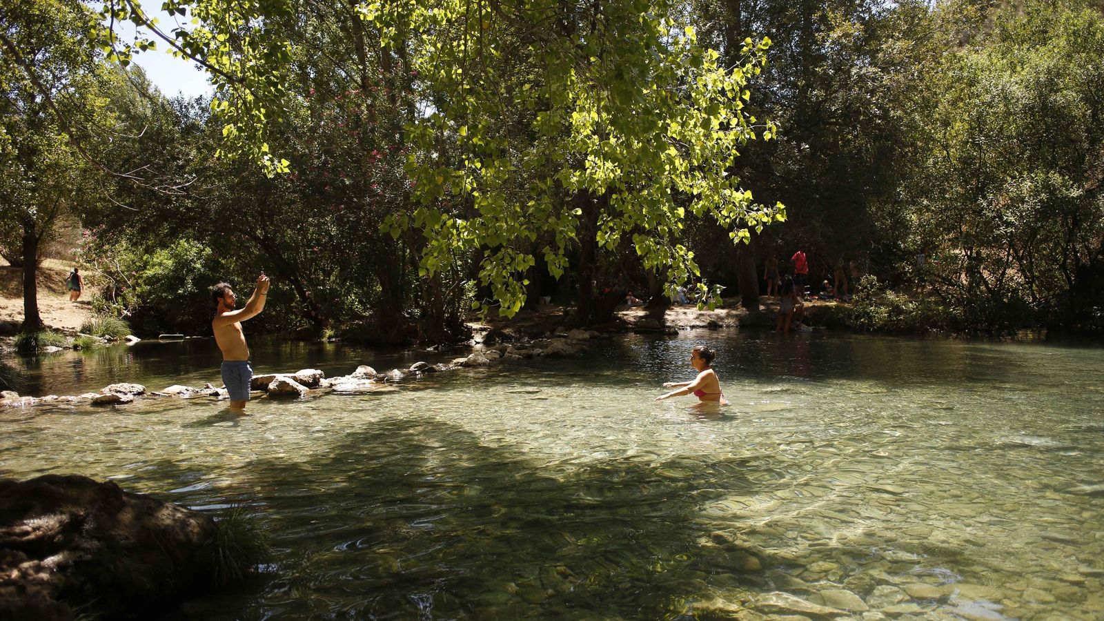 La Escribana, el remanso de agua entre Benarrabá y Genalguacil.