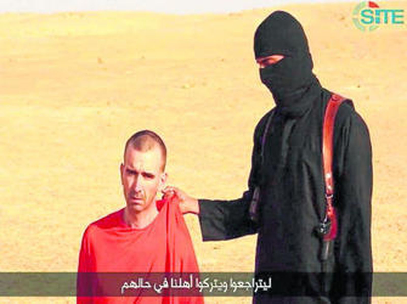 El rehén británico David Haines, minutos antes de ser decapitado por un terrorista del Estado Islámico.