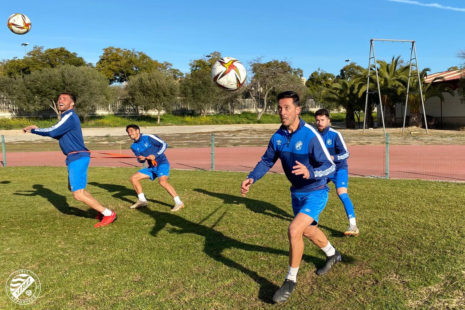 Álex Cruz, en el entrenamiento de este martes.