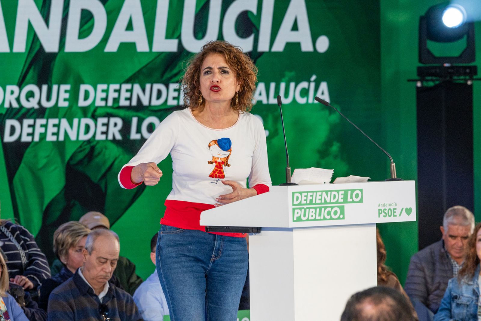 Acto en defensa de los servicios públicos para celebrar el 28F en Jaén