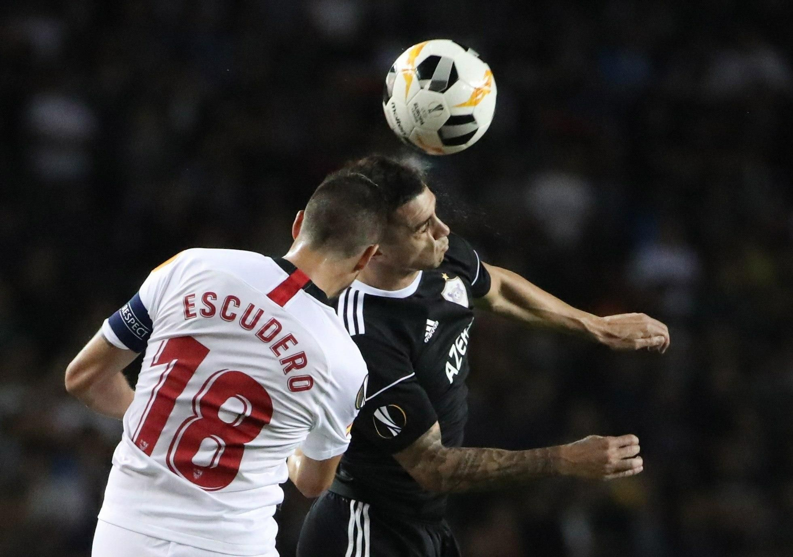 El Qarabag-Sevilla, en imágenes