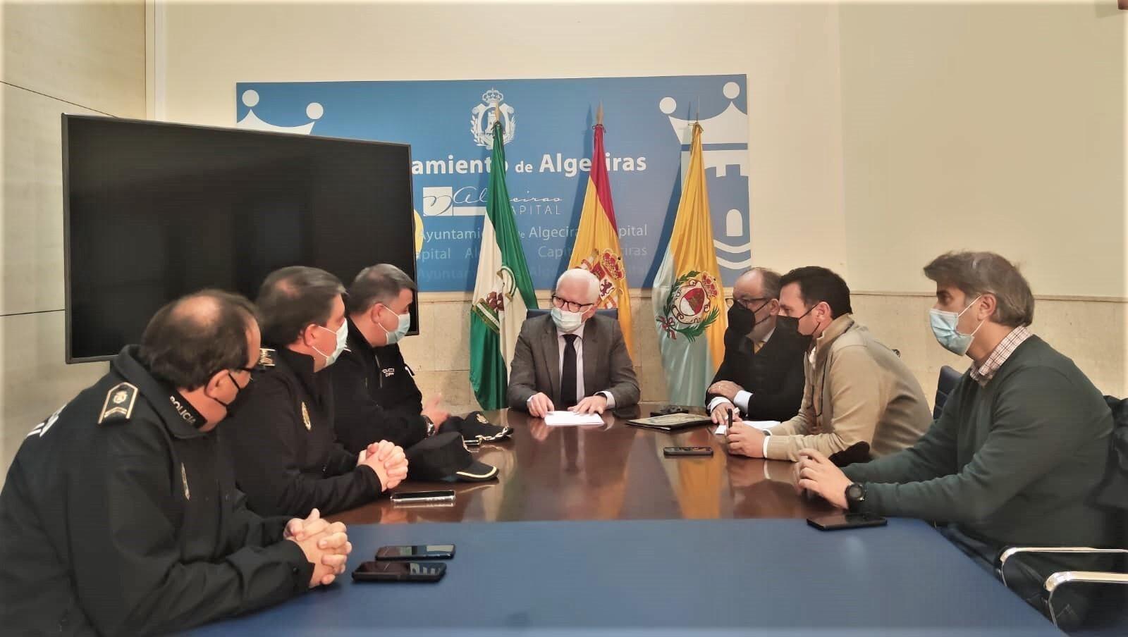 La reunión sobre seguridad en Semana Santa, este miércoles.