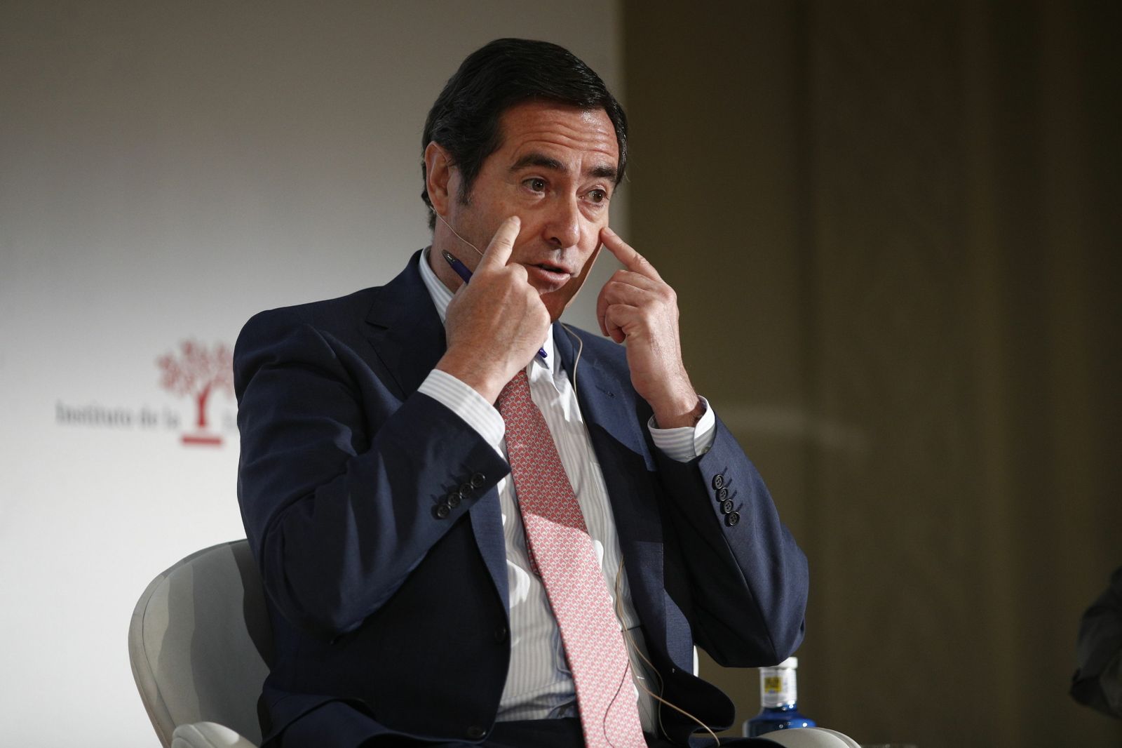 Antonio Garamendi,  presidente de la CEOE, ayer en la jornada de formación organizada por el Instituto de Empresa Familiar