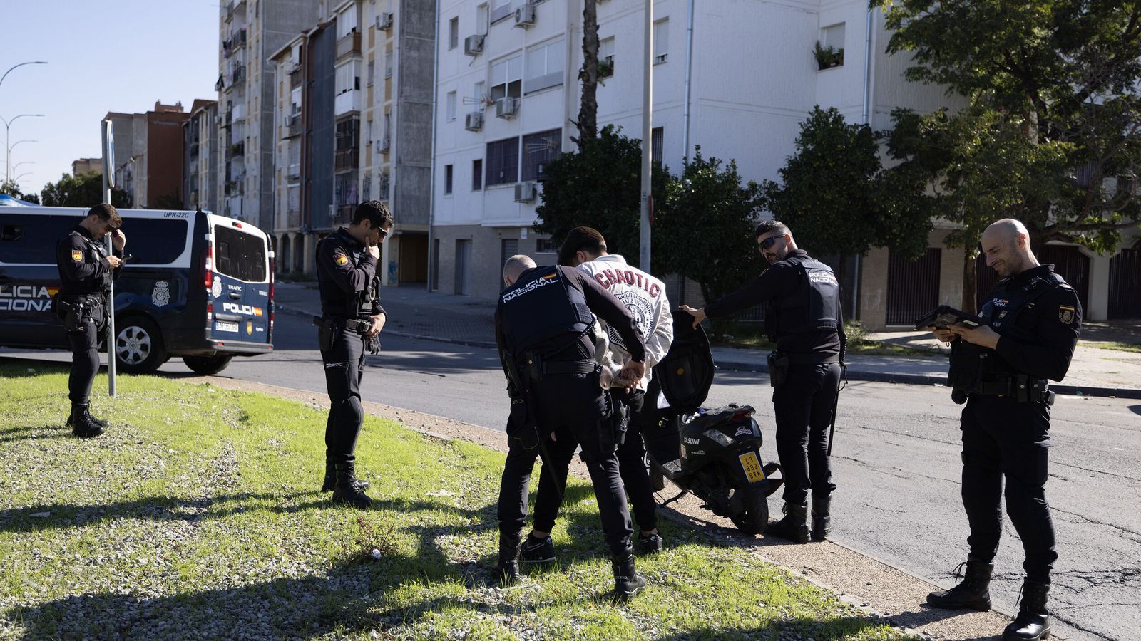 Control policial en las Tres Mil.