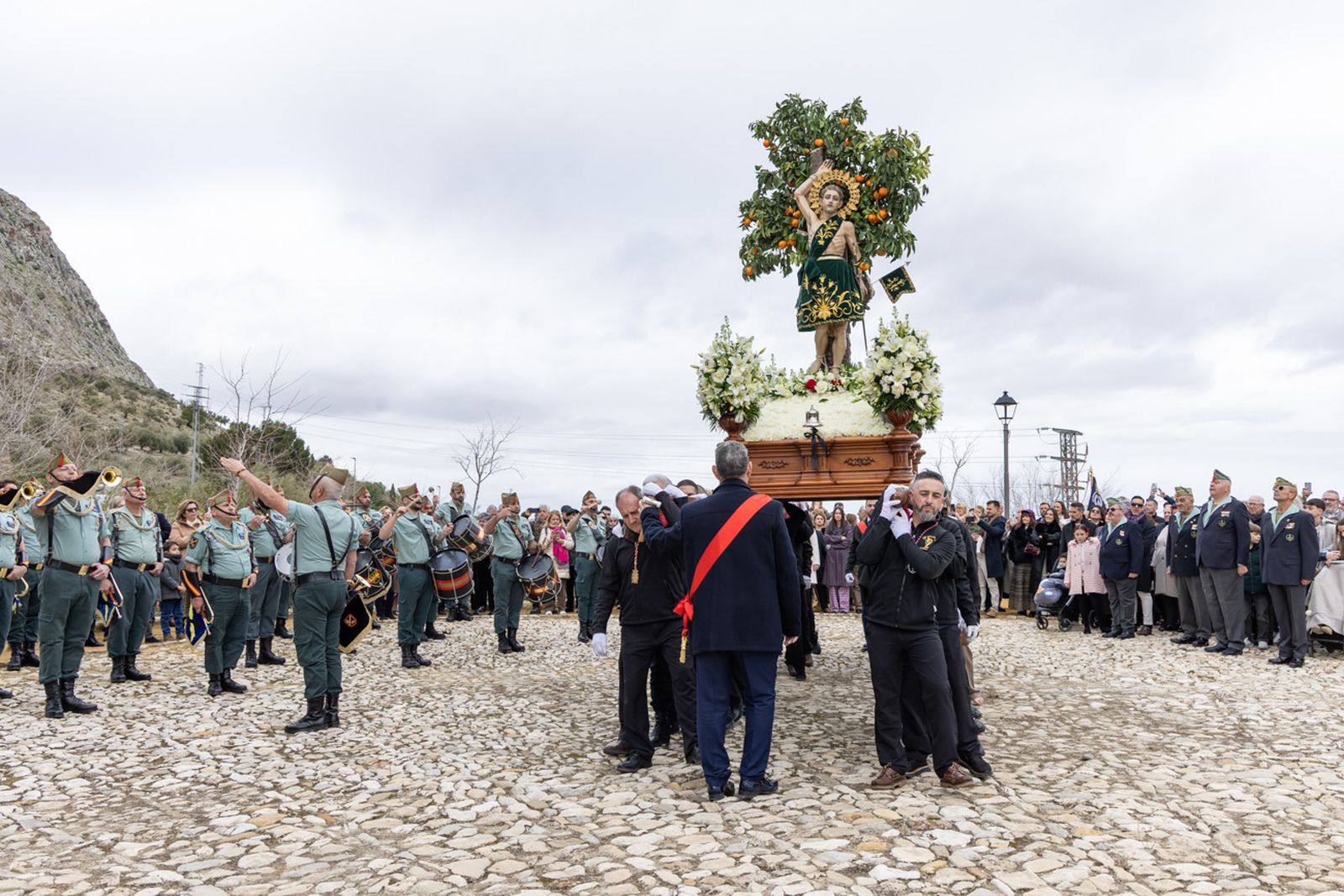 Solemne procesión de San Sebastián en La Guardia de Jaén