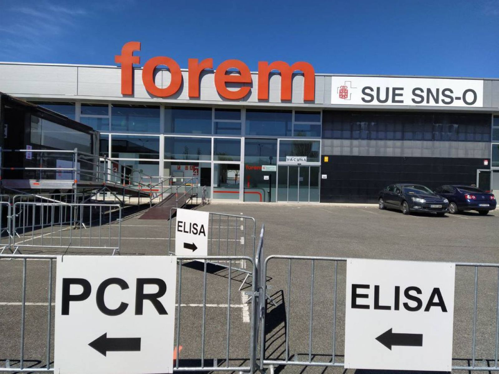 Principal centro de vacunación en Navarra contra el coronavirus.