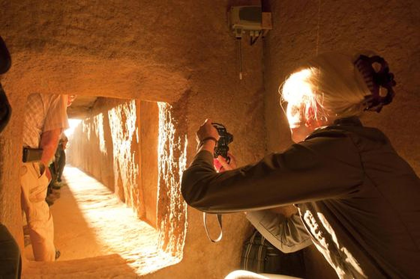 Margaret Gowen, en el Dolmen de Viera, en septiembre de 2015.

Foto: M. H.