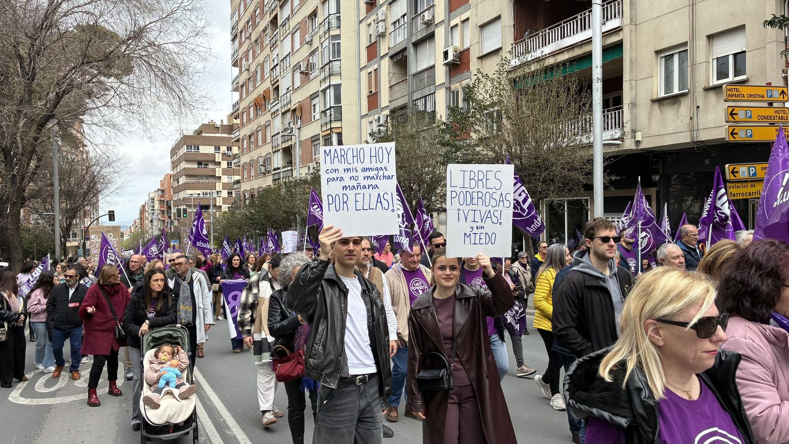 Manifestación del Día de la Mujer en Jaén.